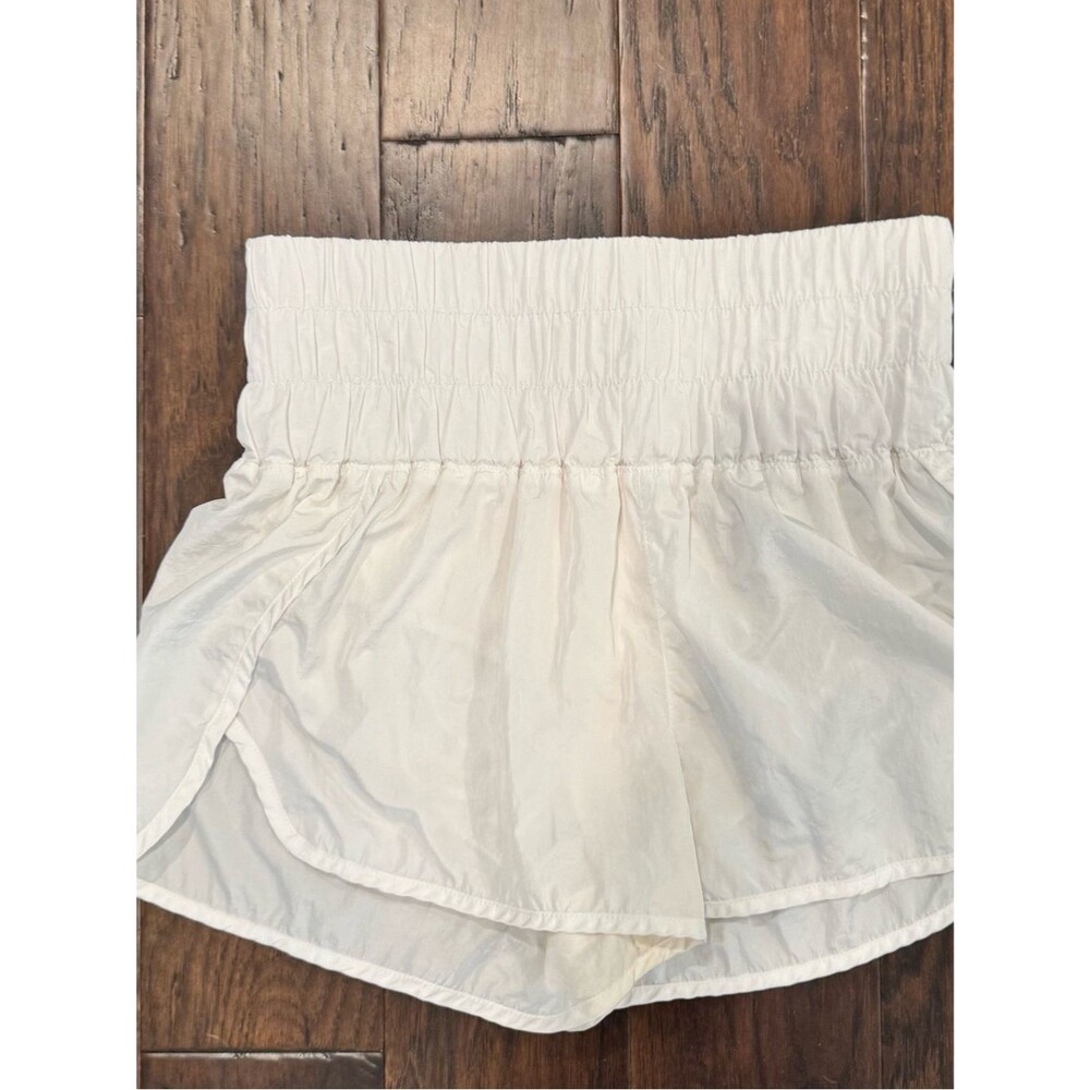 Free People Woman’s White Elastic-Waist Shorts
